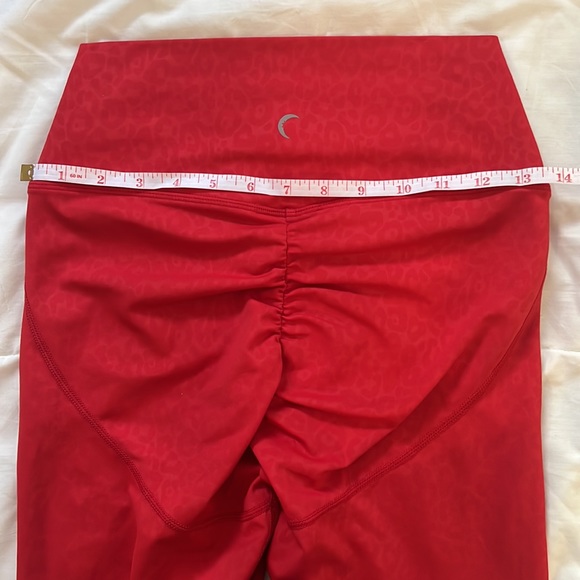 Zyia Red Leopard Scrunchy What Light n Tight Hi-Rise 7/8 - Picture 11 of 13